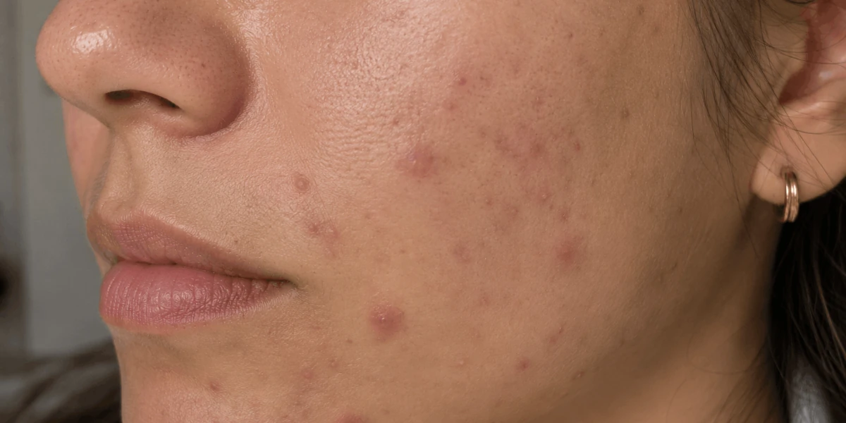 Puistjes en acne verminderen met benzoylperoxide.